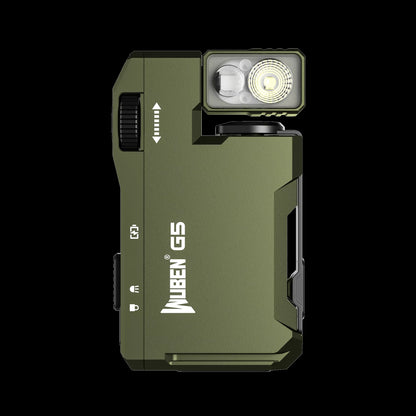 G5 EDC Flashlight 400Lumens Rgb&White Type-C Rechargeable Pocket-Sized Brilliance Keychain Light Bulit-In Battery
