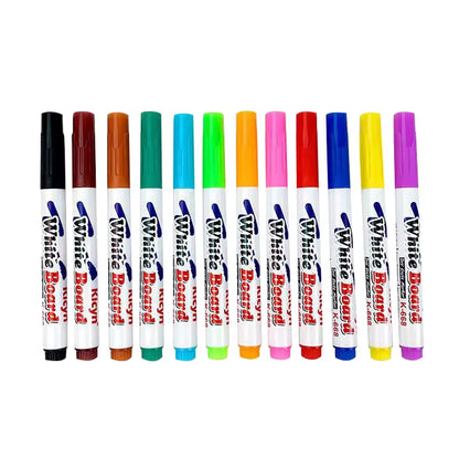Water Floating Pen Magical Ink Pens with Spoon Floating Color Water Painting Floating Chalk Art Graffiti Drawing Set for Kids